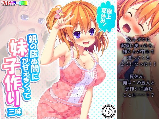 極上夏休み！親の居ぬ間に妹が甘えまくって子作り三昧 6巻 メイン画像