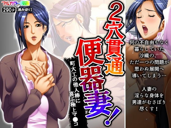 2穴貫通便器妻！町大工の他人棒に喜ぶ極上マ●コ メイン画像