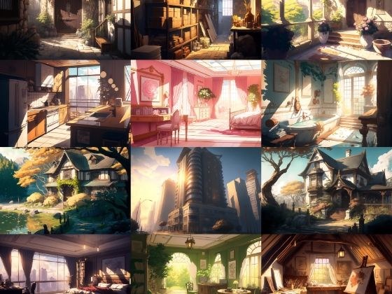 【美麗で幻想的な家や室内の背景】著作権フリーの高解像度画像（100枚） メイン画像