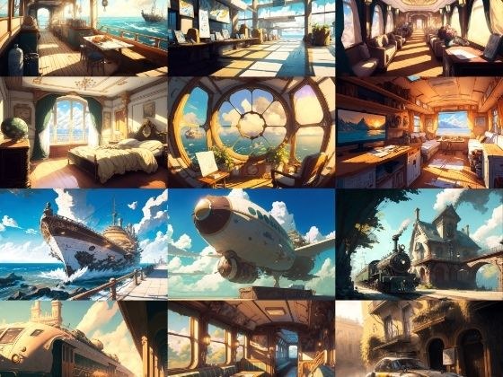 【美麗で幻想的な乗り物系の背景】著作権フリーの高解像度画像（100枚） メイン画像