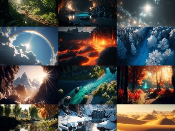 【超リアルな自然系イラスト背景】著作権フリーの高解像度画像（100枚） メイン画像