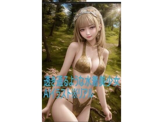 透き通るような水着美少女AIイラスト※リアル メイン画像