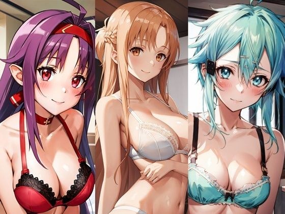 仮想空間のヒロイン3人と楽しくえっちする(CG集203枚)