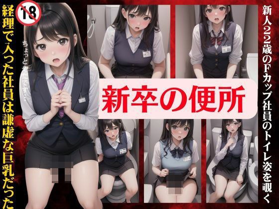 新卒の便所！経理で入った社員は謙虚な巨乳だった・・・新人22歳のFカップ社員のトイレ姿を覗く・・・ メイン画像