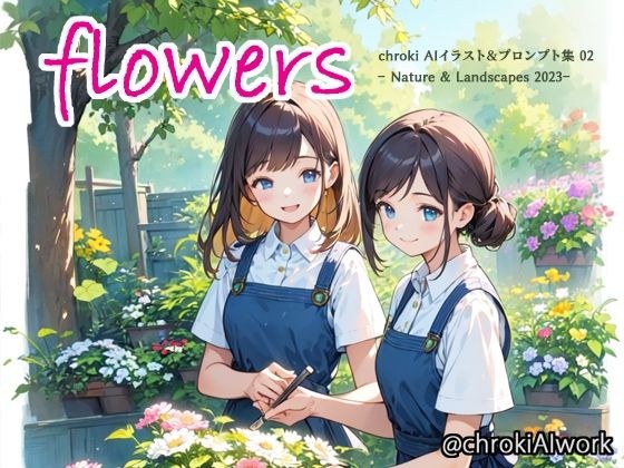 『flowers』 chroki AIイラスト＆プロンプト集 02 メイン画像