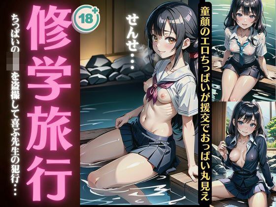 修学旅行〜ちっぱいのJKを盗撮して喜ぶ先生の裏の顔〜童顔のエロちっぱいが援交でおっぱい丸見え！ メイン画像