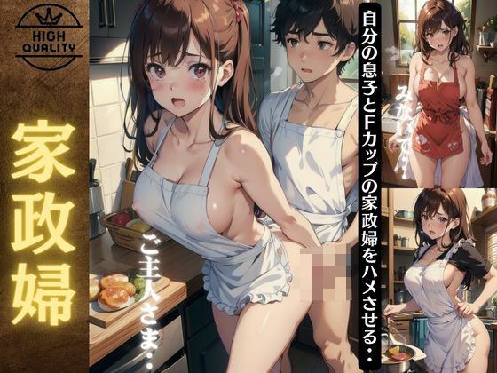 家政婦を強●SEX！自分の息子とFカップの若い家政婦をハメさせる変態ご主人スペシャル メイン画像
