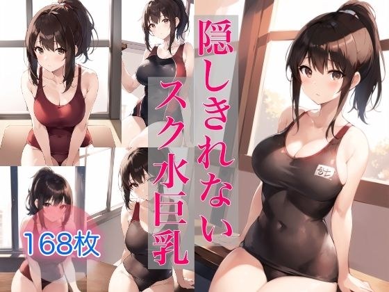 学校泳衣藏不住的巨乳 メイン画像