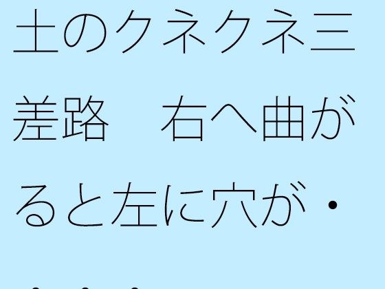 【無料】土のクネクネ三差路 右へ曲がると左に穴が・・・・ メイン画像