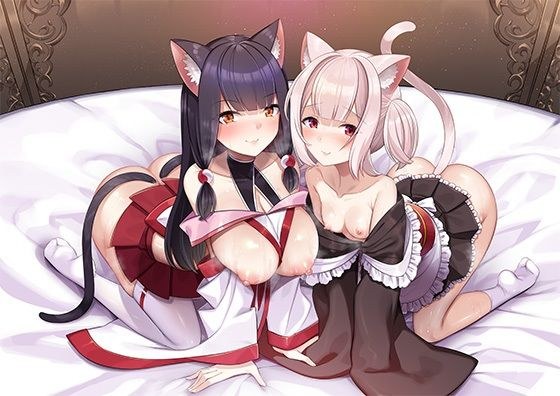 巨乳巫女姫と美乳従者が揃って子種を求めてくるケモミミ絶頂ハーレムエッチ 〜男が産まれない異世界へ召喚された俺がヒロインを充てがわれて子作りエッチ6〜 メイン画像