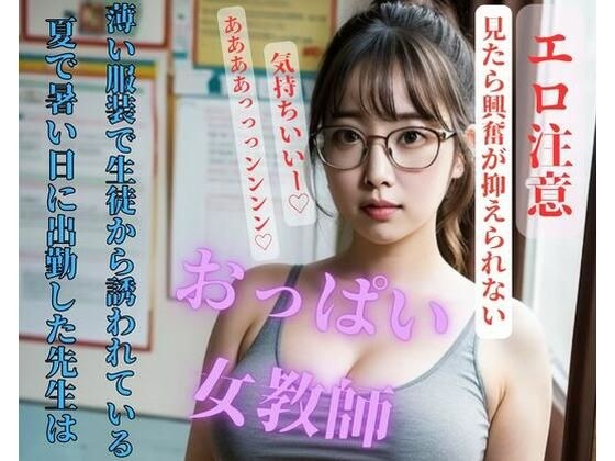夏で暑い日に出勤した先生は薄い服装で生徒から誘われている メイン画像