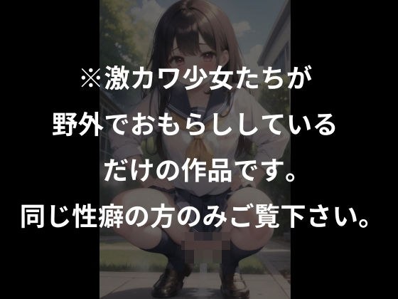 ※激カワ少女たちが野外でおもらししているだけの作品です。同じ性癖の方のみご覧下さい。 メイン画像