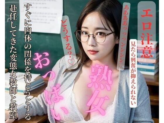 Immediately tries to have a physical relationship with the perverted female teacher who has been assigned in the classroom. メイン画像