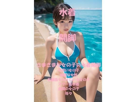 水着女子開脚!! メイン画像