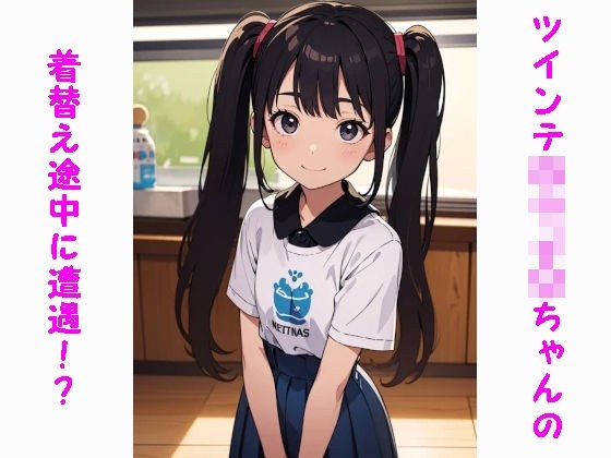 ツインテ〇リJ〇ちゃんの着替え途中に遭遇！？ メイン画像