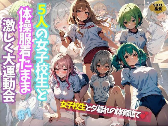 5人の女子校生と体操服着たまま激しく大運動会#1 メイン画像