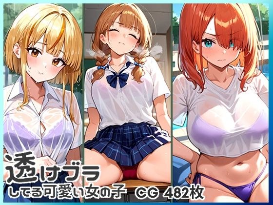 透けブラしてる可愛い女の子 CG集 482枚 メイン画像