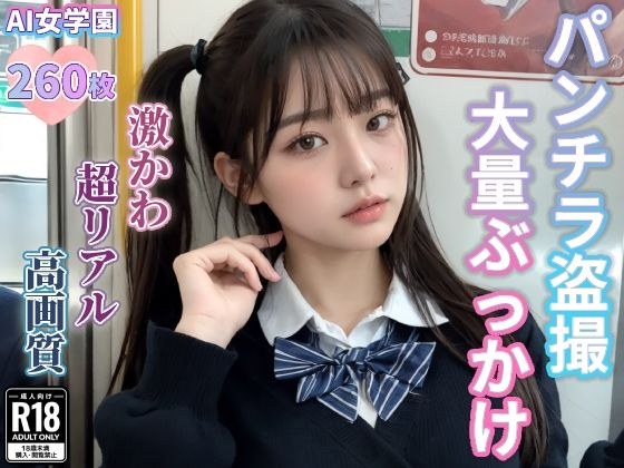 女子校生のパンチラ盗撮＆大量ぶっかけ メイン画像