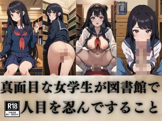 真面目な女学生が図書館で人目を忍んですること メイン画像