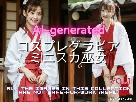 AI生成 神秘と美 - ミニスカ巫女コスプレ写真集 Vol.1 メイン画像