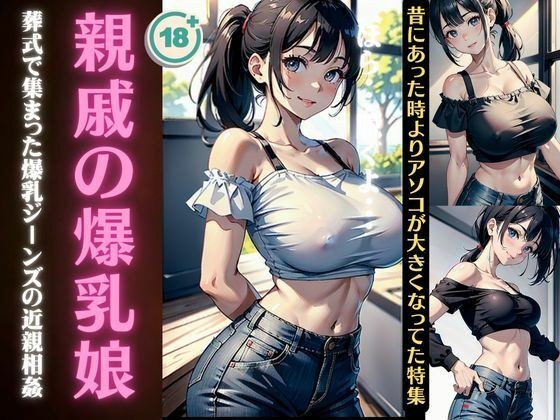 親戚の爆乳娘スペシャル！葬式で集まった爆乳ジーンズの近親相姦〜昔にあった時よりも大きくなってた特集〜 メイン画像
