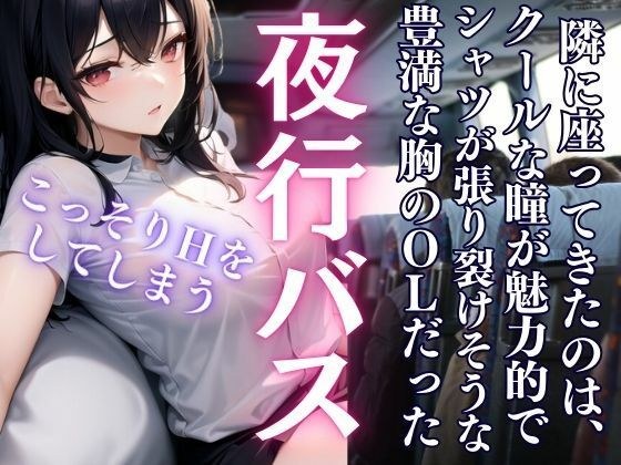 帰省中の夜行バスで隣に座った美女とこっそり・・・ メイン画像