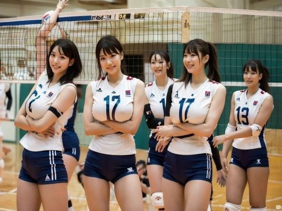 最強 美女軍団 おっぱい巨乳バレー部？ メイン画像