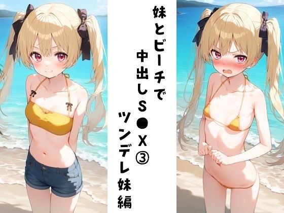 妹とビーチで中出しS●X 3（ツンデレ妹編） メイン画像