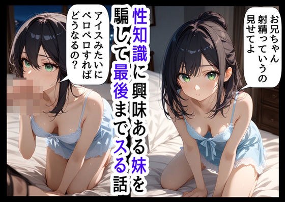男のオナニーに興味津々な妹と、妹を騙してヤりたいお兄ちゃん メイン画像