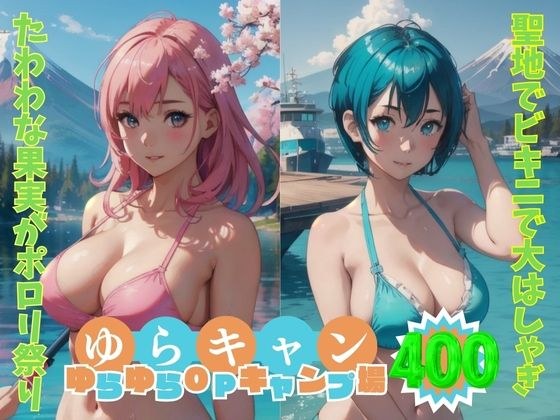 ゆらキャン 聖地でビキニで大はしゃぎ たわわな果実がポロリ祭り 【AIヌード写真集】 メイン画像
