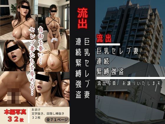 流出 巨乳セレブ妻連続緊縛強盗 メイン画像