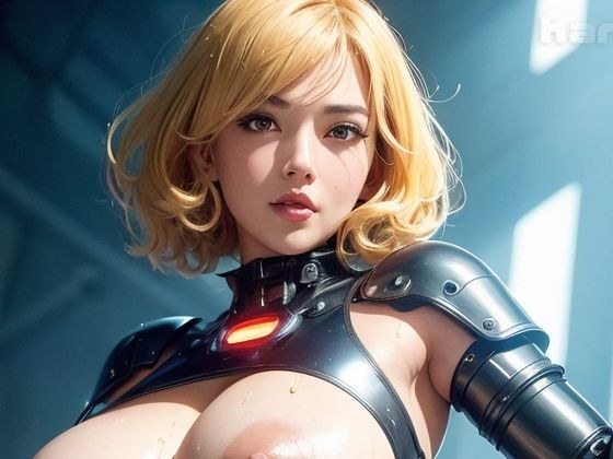 【AIグラビア巨乳美女写真集】Vol.16金髪サイボーグの天使さん センシティブ メイン画像