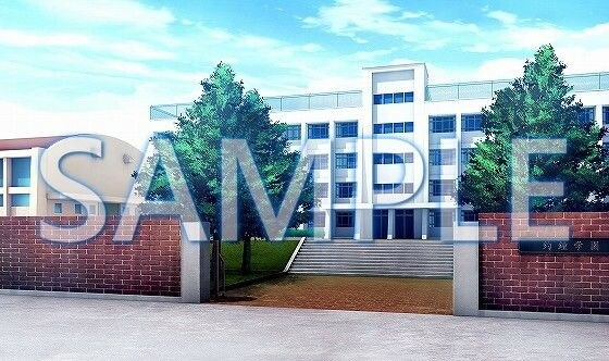 【背景素材】学園 外観(6052_bg01)【時間差分あり】