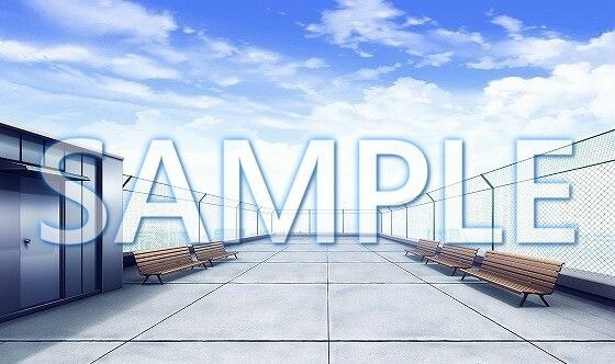 【背景素材】学園 屋上(6052_bg06)【時間差分あり】