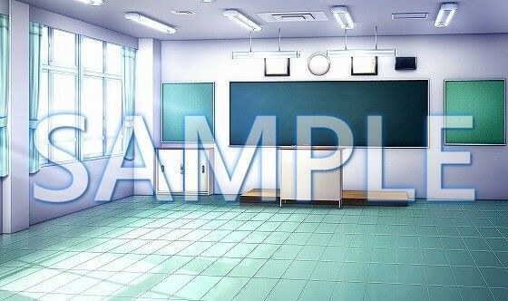【背景素材】空き教室(6052_bg07)【時間差分あり】