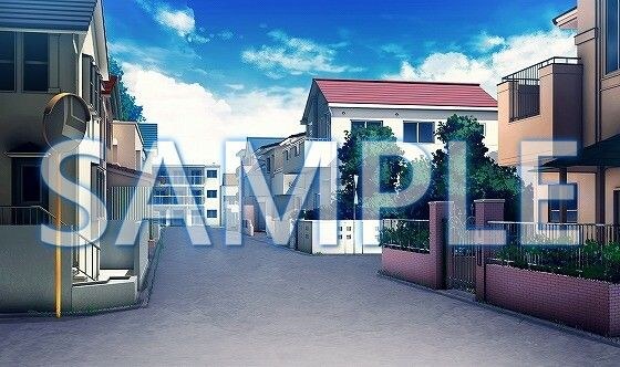 【背景素材】住宅街(6069_bg10)【時間差分あり】