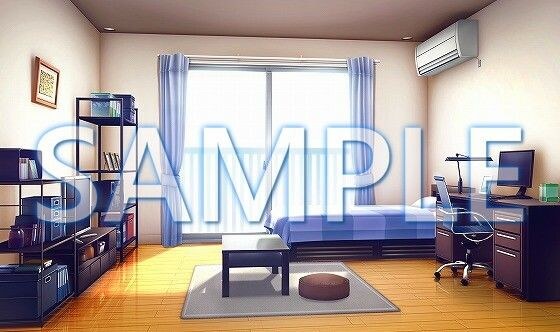 【背景素材】男の子の部屋（6069_bg12）【時間差分あり】 メイン画像