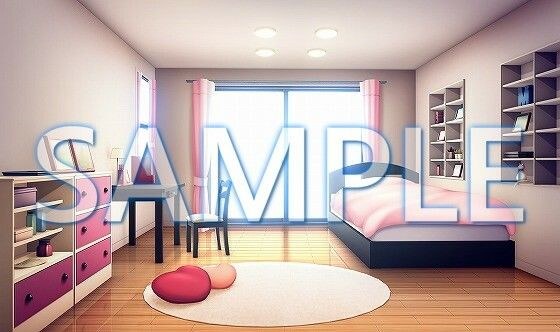 【背景素材】女の子の部屋（6069_bg14）【時間差分あり】 メイン画像