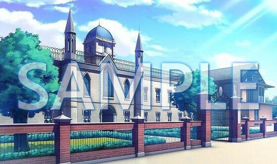 【背景素材】学園 外観(6168_bg01)【時間差分あり】 メイン画像