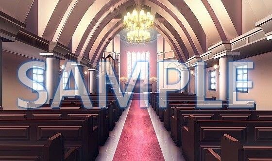 【背景素材】礼拝堂（6168_bg05）【時間差分あり】 メイン画像