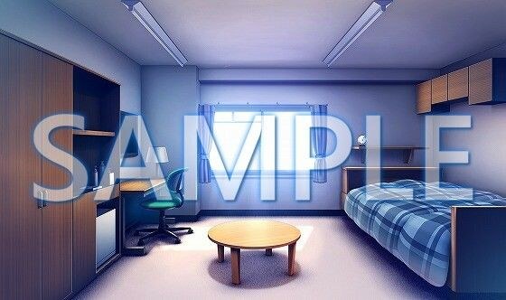 [Background material] Boys' dormitory room (6168_bg11) [With time difference] メイン画像
