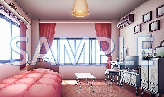 【背景素材】女の子の部屋（6175_bg08）【時間差分あり】 メイン画像