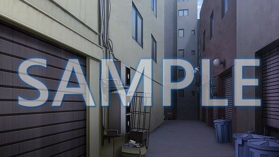 [Background material] Back alley (1385_bg20) [With time difference] メイン画像