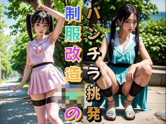 制服改造しまくりJKがパンチラ挑発してきた メイン画像