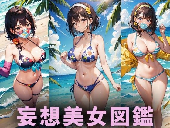巨乳水着美女【妄想イラスト美女図鑑vol.136】 メイン画像