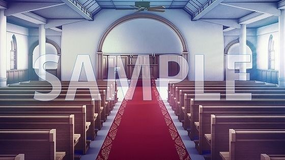 【背景素材】礼拝堂（7004_bg11）【時間差分あり】 メイン画像