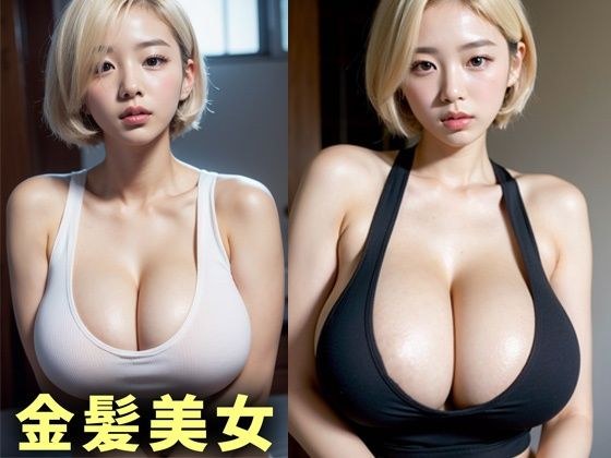 巨乳金髪ショート美女【AIグラドル編集部vol.179】 メイン画像
