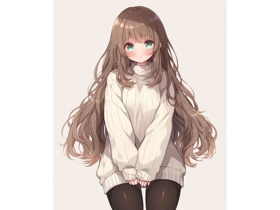 お布団擬人化ママのセーターおっぱいとタイツ太ももコキ メイン画像