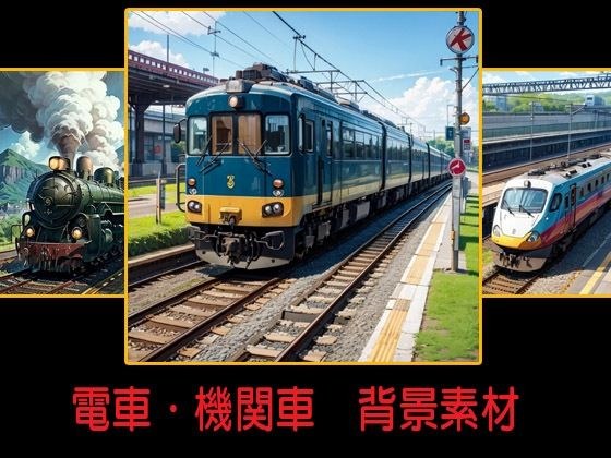 電車・機関車  背景素材 メイン画像