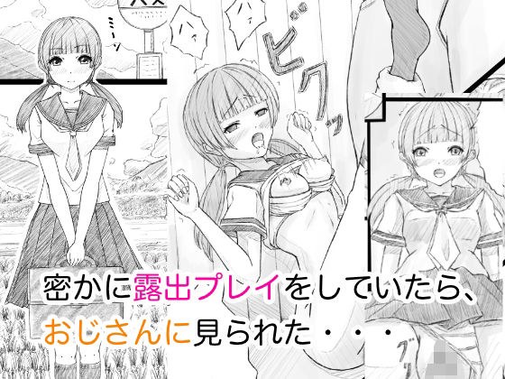 密かに露出プレイをしていたら、おじさんに見られた メイン画像